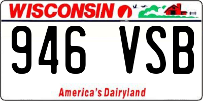 WI license plate 946VSB