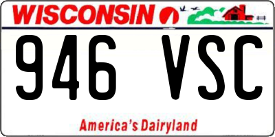 WI license plate 946VSC