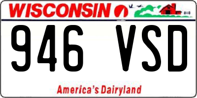 WI license plate 946VSD