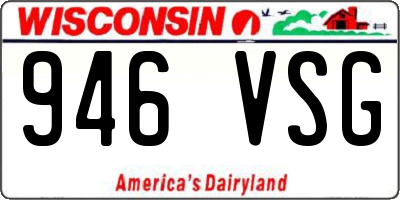 WI license plate 946VSG