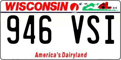 WI license plate 946VSI