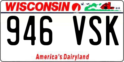 WI license plate 946VSK