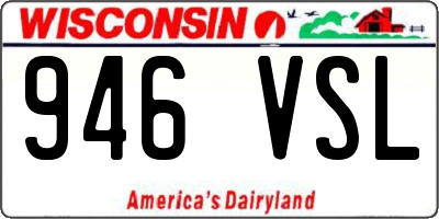 WI license plate 946VSL