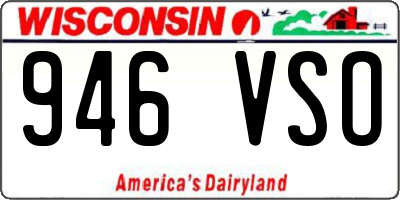 WI license plate 946VSO