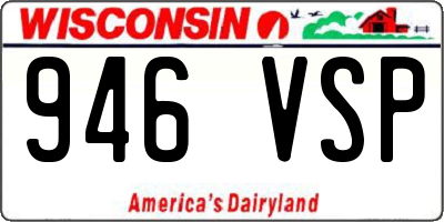 WI license plate 946VSP