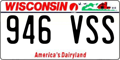 WI license plate 946VSS