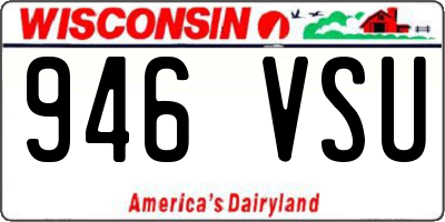WI license plate 946VSU