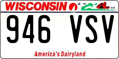 WI license plate 946VSV