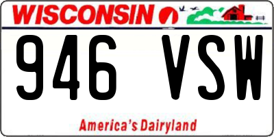 WI license plate 946VSW