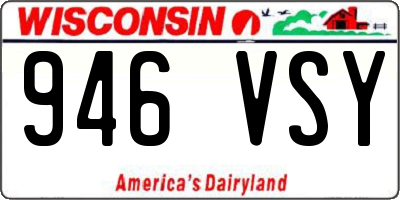 WI license plate 946VSY