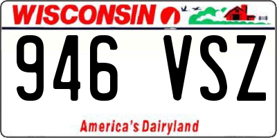 WI license plate 946VSZ
