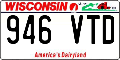 WI license plate 946VTD