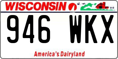 WI license plate 946WKX