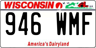 WI license plate 946WMF