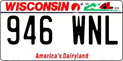 WI license plate 946WNL