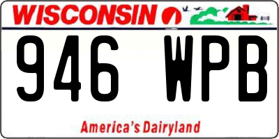 WI license plate 946WPB