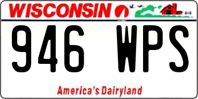 WI license plate 946WPS
