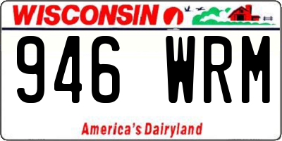 WI license plate 946WRM