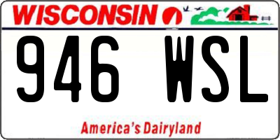 WI license plate 946WSL