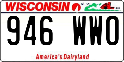 WI license plate 946WWO