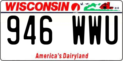 WI license plate 946WWU