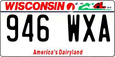 WI license plate 946WXA