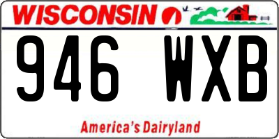 WI license plate 946WXB