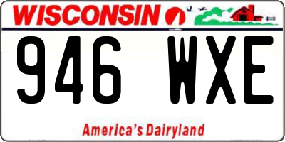 WI license plate 946WXE