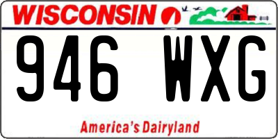 WI license plate 946WXG
