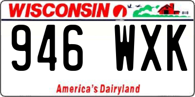 WI license plate 946WXK