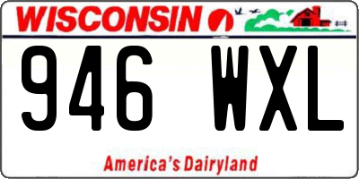 WI license plate 946WXL