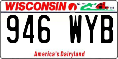 WI license plate 946WYB