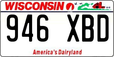 WI license plate 946XBD