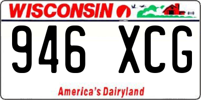 WI license plate 946XCG