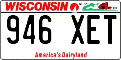 WI license plate 946XET