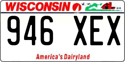 WI license plate 946XEX