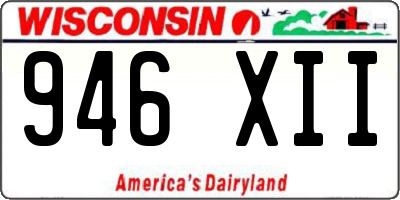 WI license plate 946XII