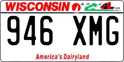 WI license plate 946XMG