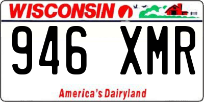 WI license plate 946XMR