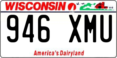 WI license plate 946XMU