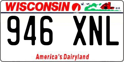 WI license plate 946XNL
