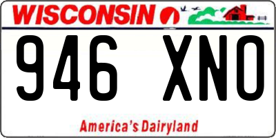 WI license plate 946XNO