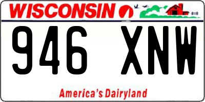 WI license plate 946XNW