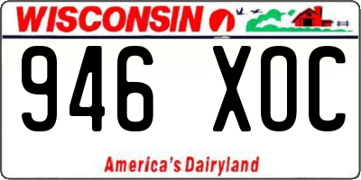 WI license plate 946XOC