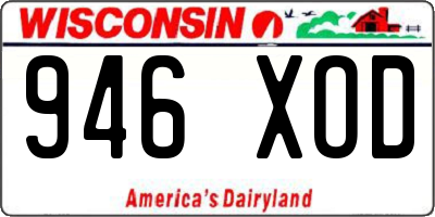 WI license plate 946XOD