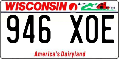 WI license plate 946XOE