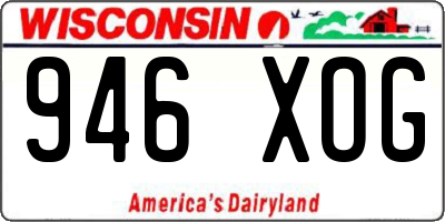 WI license plate 946XOG