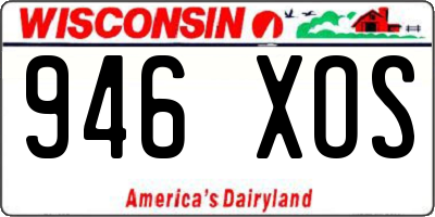 WI license plate 946XOS