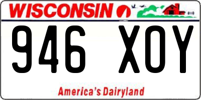 WI license plate 946XOY