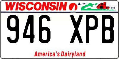 WI license plate 946XPB